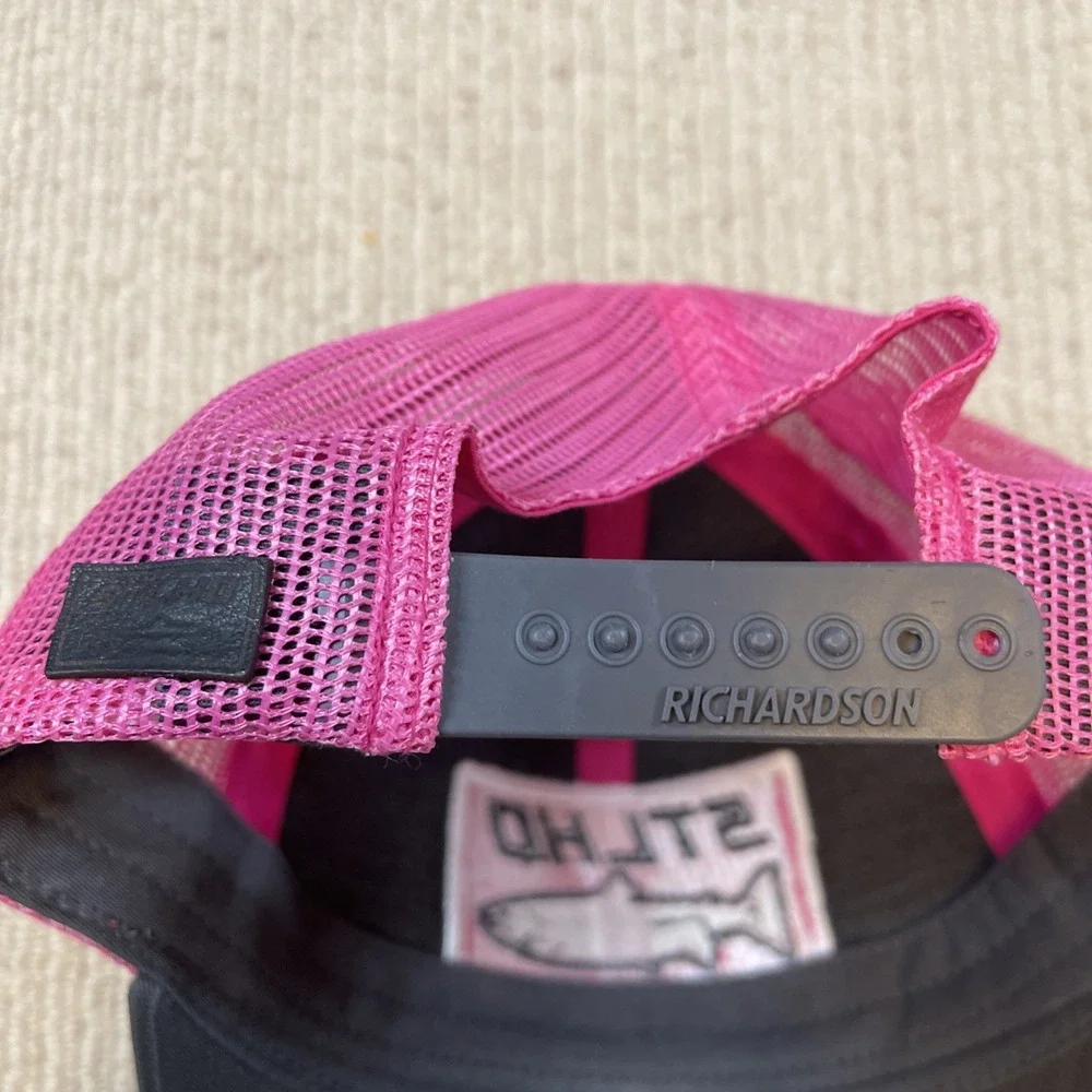 STLHD Standard Pink Gray Trucker Hat Fishing
